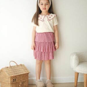 MİNİ BY ÇINAR PEMBE ETEKLİ TAKIM